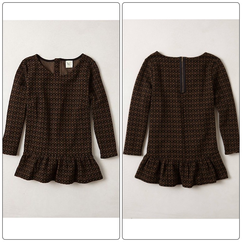 Anthropologie Breton Peplum Top